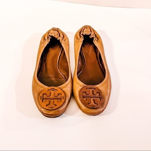 Tory Burch Minnie Leather Flats SZ- 9.5/10 See pic for Measurements - Picture 1 of 8